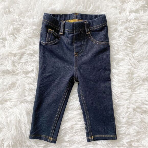 First Impressions Baby Girl Long Sleeve Navy Striped Set Size 3-6 Months - Picture 2 of 6